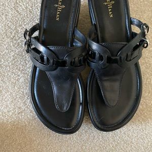 Cole Haan Black Leather Sandals